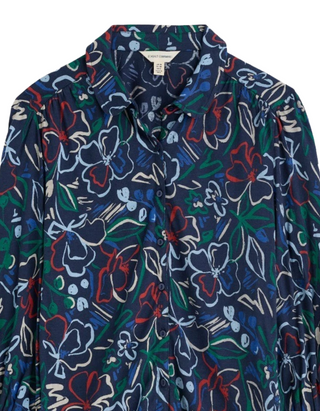 Women's Embrace 3/4 Sleeve Jersey Shirt in Painters Garden Mix