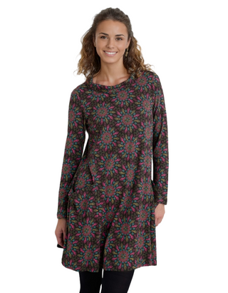 Women's Sea Oak Dress in Frost Flower Onyx