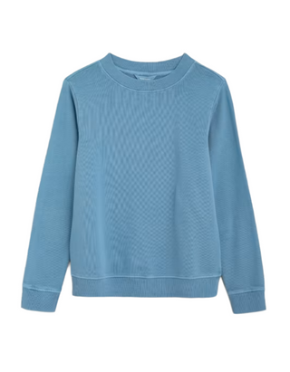 Women's Long Sleeve Hawkmoth Organic Cotton Sweatshirt in Blue (Imperfect)