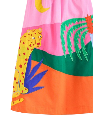 Mini Boden Girl’s Sleeveless Strappy Applique Dress in Vintage Mauve (Imperfect)