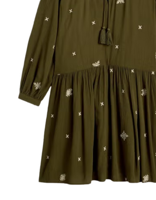 Women's Long Sleeve Cammie Dress in Dus Green