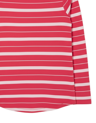 Women's Cotton Long Sleeve Breton T-Shirt in Pink (Imperfect)