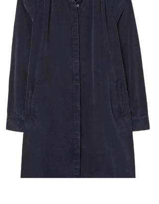 Women's Chester Cord Shirt Dress in Dark Navy