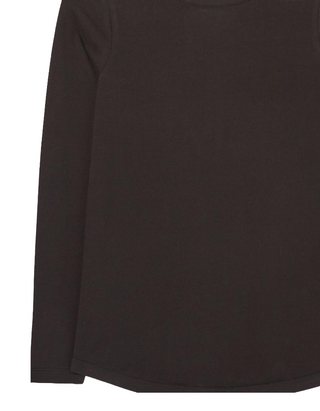 Women's Long Sleeve Organic Cotton Bree T-Shirt in Black