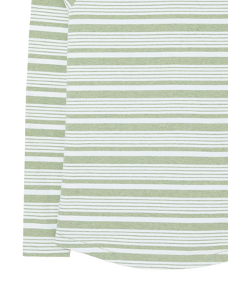 Women's Long Sleeve Cotton Breton T-Shirt in Sage Green (Imperfect)