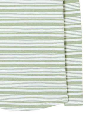 Women's Long Sleeve Cotton Breton T-Shirt in Sage Green (Imperfect)