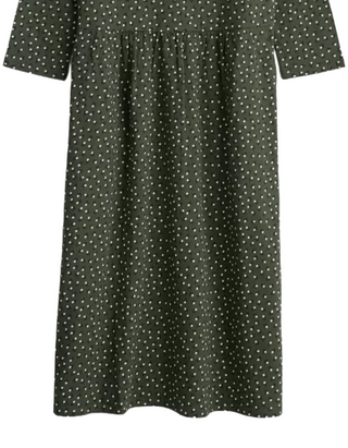 Women's Sea Strew 3/4 Sleeve Dress in Green Tulip Stitch Beech