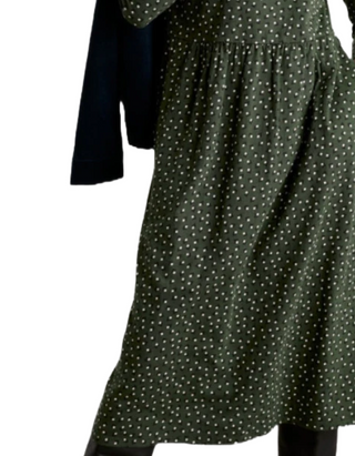 Women's Sea Strew 3/4 Sleeve Dress in Green Tulip Stitch Beech