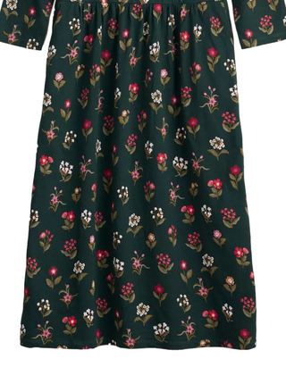 Women's 3/4 Sleeve Sea Strewn Midi Dress in Bunch Floral Tehidy