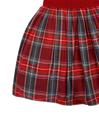 JoJo Maman Babe Classic Tartan Party Dress in Red
