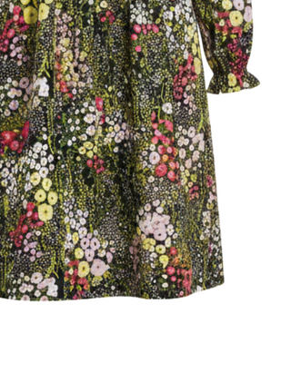 Women's Dress Long Sleeve Crew Neck Knee Length Tiered Ruffle Hem