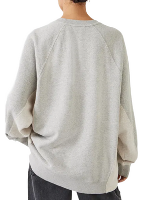 Women's Neriah Oversized Colour Block Sweatshirt in Grey