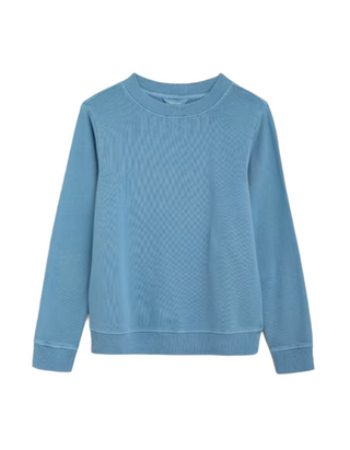 Women's Hawkmoth Organic Cotton Sweatshirt in Blue Saltwater