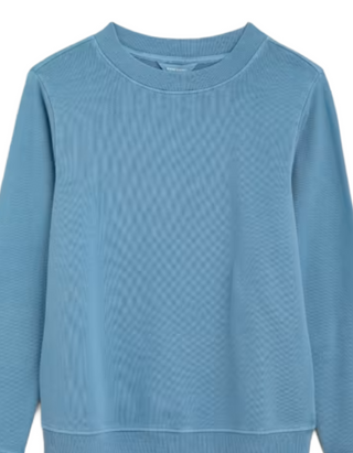 Women's Hawkmoth Organic Cotton Sweatshirt in Blue Saltwater