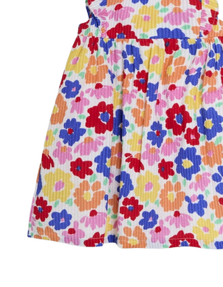 Jojo Maman Babe Floral Frill Shoulder Summer Dress in Fucshia Pink