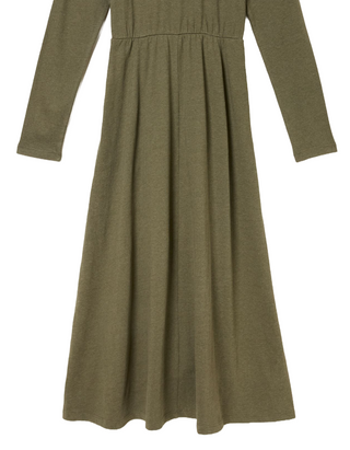 Women's Jonie Jersey Midi Dress in Olive Green