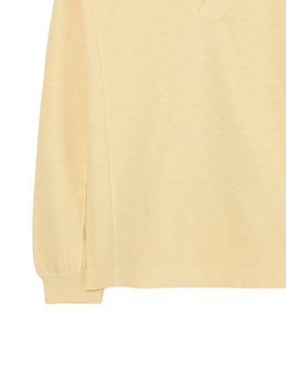 Women's Gigi V Neck Sweatshirt in Light Yellow