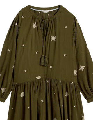 Women's Long Sleeve Cammie Dress in Dus Green