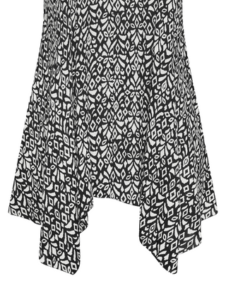 Women's Plus Size Ikat Print Cami in Black