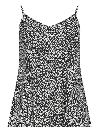 Women's Plus Size Ikat Print Cami in Black