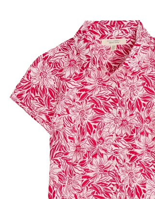 Women's Regular Rushmaker Short Sleeve Shirt in Stream Flower Scarlet