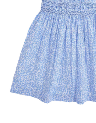 JOJO Maman Girl's Bud Floral Smocked Dress in Blue