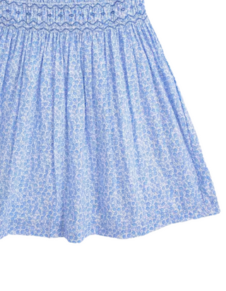 JOJO Maman Girl's Bud Floral Smocked Dress in Blue