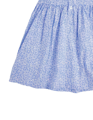 JOJO Maman Girl's Bud Floral Smocked Dress in Blue