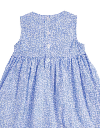 JOJO Maman Girl's Bud Floral Smocked Dress in Blue