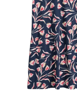 Women's Artist's Palette V-neck Tunic in Navy Tile Jam (Imperfect)