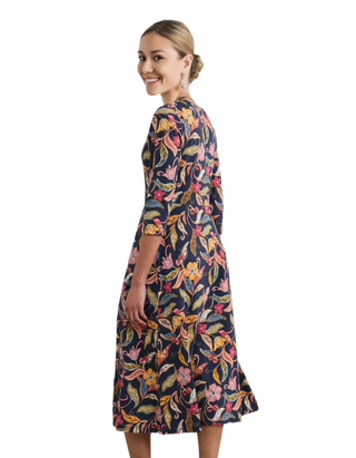 Women's Helena Midi Dress in Folky Bloom Maritime