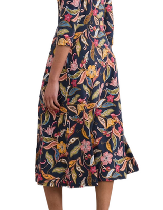 Women's Helena Midi Dress in Folky Bloom Maritime