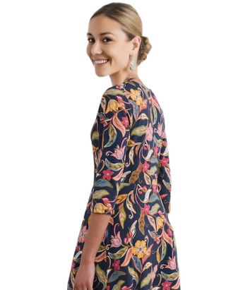 Women's Helena Midi Dress in Folky Bloom Maritime