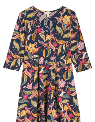 Women's Helena Midi Dress in Folky Bloom Maritime