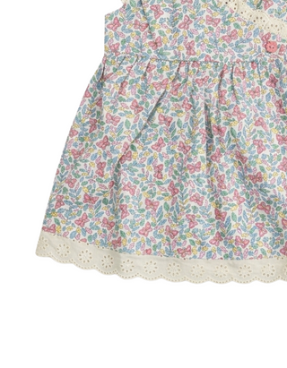 JOJO Maman Bebe Girl's Cotton Ditsy Frill Dress in Multi