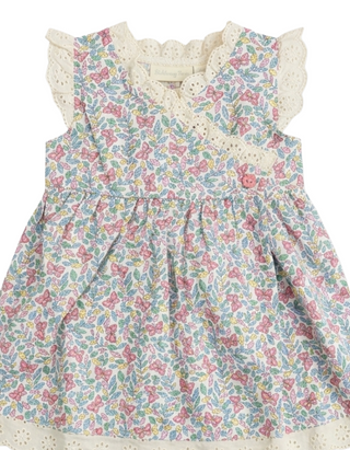JOJO Maman Bebe Girl's Cotton Ditsy Frill Dress in Multi