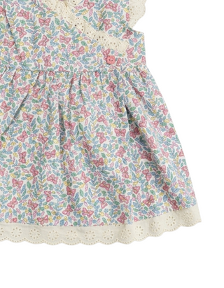 JOJO Maman Bebe Girl's Cotton Ditsy Frill Dress in Multi