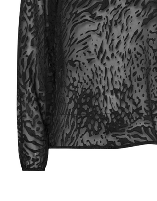 Women's Tall Animal Burnout Tie Blouse in Black (Imperfect)