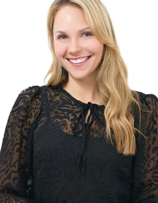 Women's Tall Animal Burnout Tie Blouse in Black (Imperfect)