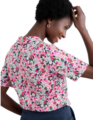 Women's Misty Sky Jersey Shirt in Blossom Sketch Chalk