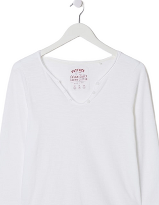 Women's Porter White 100% Cotton T-Shirt in White