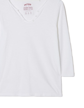 Women's Porter White 100% Cotton T-Shirt in White