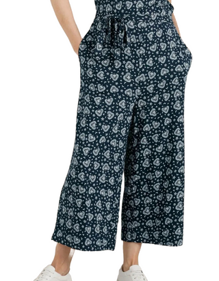 Women's Short Sleeve Westlight Jumpsuit in Navy Dandelion Head Maritime