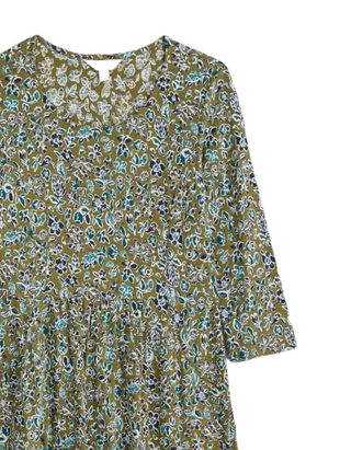 Women's Enor 3/4 Sleeve Dressin Green Shore Flora Creek