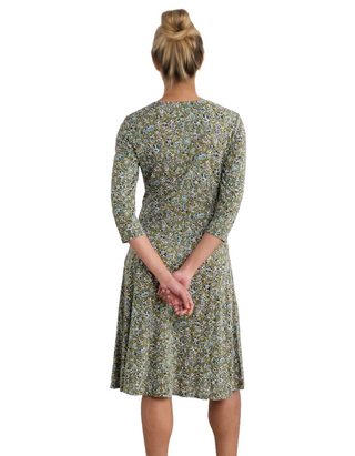 Women's Enor 3/4 Sleeve Dressin Green Shore Flora Creek