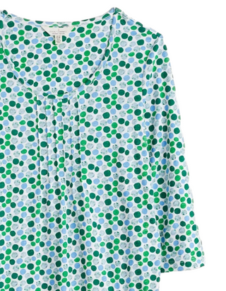 Women's Busy Lizzy 3/4 Sleeve Slub Jersey Tunic in Pebble Spot Island