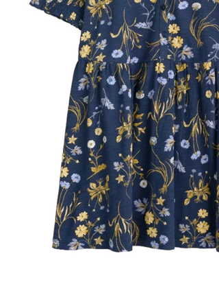 Women's Rame Organic Cotton Jersey Tunic in Navy Botanical