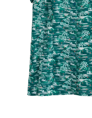 Women's Short Sleeve Rushmaker Shirt in Tea Helford Boats