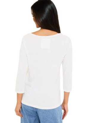 Women's Porter White 100% Cotton T-Shirt in White