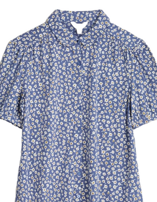 Women's Embrace Short Sleeve Shirt Blue Lawn Spot Lu